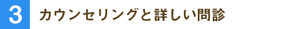 カウンセリングと詳しい問診